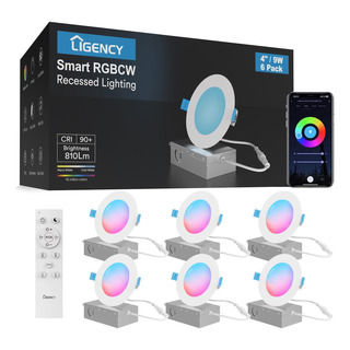 Techo Led Inteligente Empotrable De 4 Pulgadas, 9 W, Ultrafi Techo Led Inteligente Empotrable De 4 Pulgadas, 9 W, Ultrafi