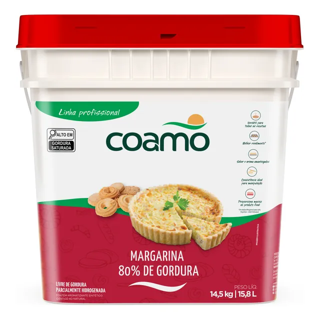 Margarina 80% Lipídios Com Sal 14,5kg - Coamo