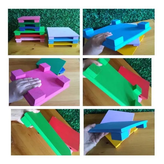 Bases En Madera Fiestas Diferentes Tamaños Y Colores 9 Pzas