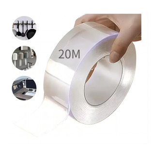 Cinta Nano Adhesiva De Doble Cara Lavable Reutilizable 20mts Cinta Nano Adhesiva De Doble Cara Lavable Reutilizable 20mts