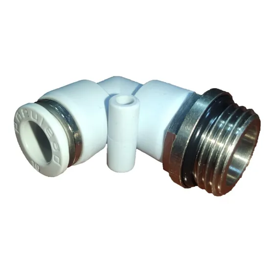 Conector L Codo  10mm X 1/2 Racor.