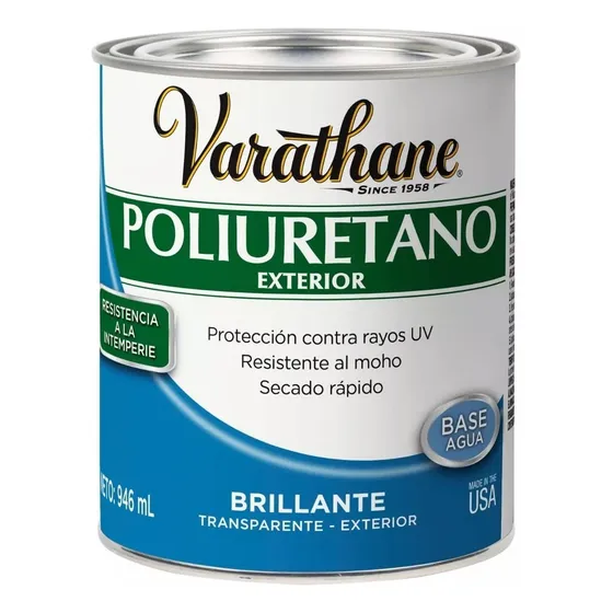 Barniz Poliuretano Exterior Brillante Varathane 946ml