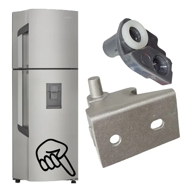 Bisagra Inferior De Aluminio + Bujes Para Neveras Haceb