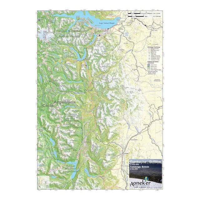 Mapa Topográfico: Bariloche Y El Bolsón