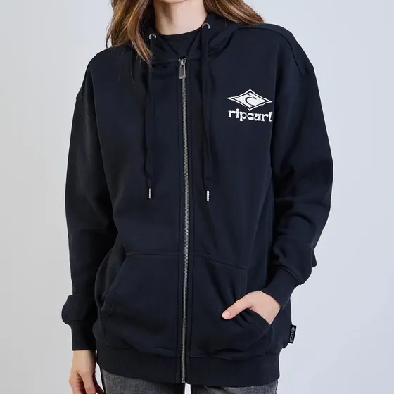 Poleron Fz Astro Negro Mujer Rip Curl