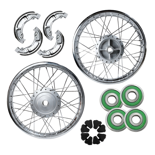 Par Aro Moto Montado Cg Titan 150 Tambor Bucha/lona/rolament Par Aro Moto Montado Cg Titan 150 Tambor Bucha/lona/rolament