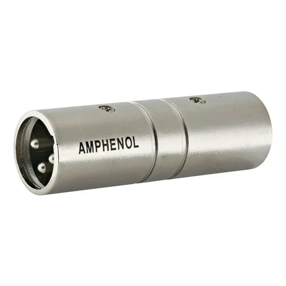 Adaptador Xlr Macho A Macho Amphenol Ac3m3mw