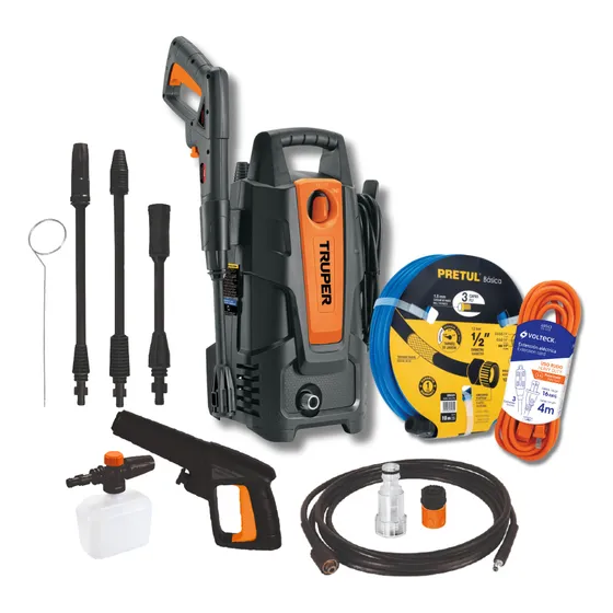 Hidrolavadora Tipo Karcher 1500 + Extension + Manguera 10m