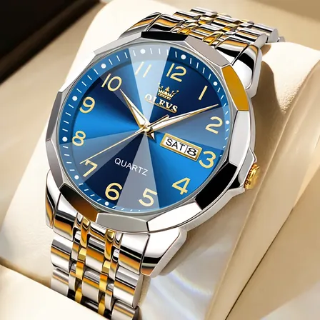 Relógio Masculino Original Olevs 9970 Aço Luminoso Clássico