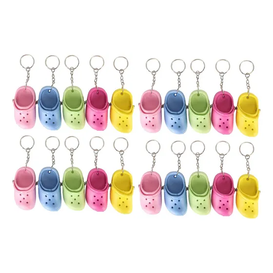 20 Llaveros De Mini Zapatos, Divertidos Zuecos, Lindos Y