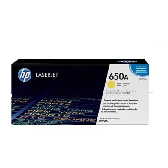 Toner Hp 650a.  Cod.ce272a .100% Original . Color Amarillo 
