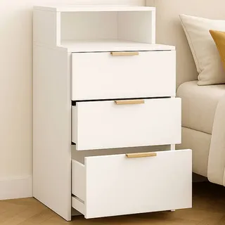 Clickforte Gaveteiro Mesa De Cabeceira 3 Gavetas 58x33x30 Organizador Branco
