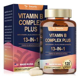 Complejo De Vitamina B Totaria 13 En 1 Con B1, B2, B3, B4, B Complejo De Vitamina B Totaria 13 En 1 Con B1, B2, B3, B4, B