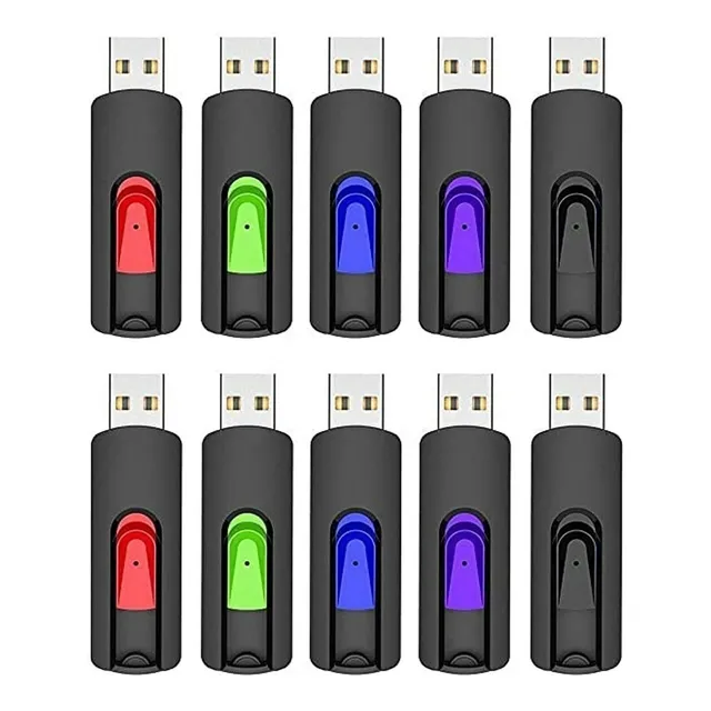Memoria Usb 2.0 Topesel De 8 Gb, Plateado, 10 Piezas