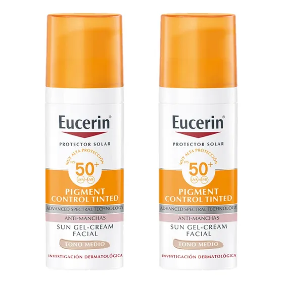 Combo X2 Eucerin Solar Fps50 Tono Medio Pigment Control 50ml