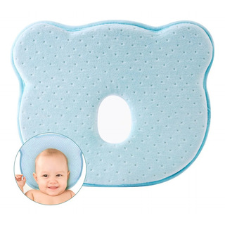 Almohada Para Bebe Memory Foam Prevenir Cabeza Plana Azul Almohada Para Bebe Memory Foam Prevenir Cabeza Plana Azul