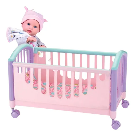 Berço Brinquedo Balanço Boneca Bebê Reborn Saquinho Presente