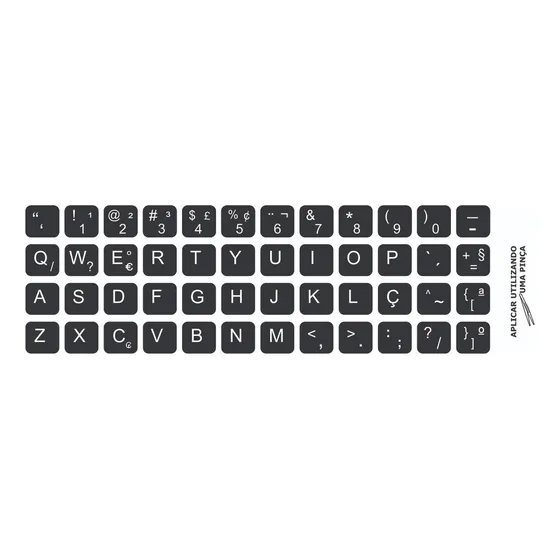 Adesivos Para Teclado Notebook Abnt Abnt2 Português Br Ç