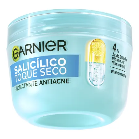Hidratante Facial Antiacne Toque Seco Com Ácido Salicílico, Uniformiza A Pele, Reduz Imperfeições E Controla A Oleosidade Por 8 Horas, Garnier, 85g Todo Tipo De Pele Dia/noite