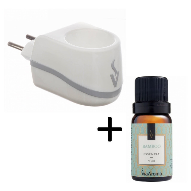 Aromatizador Elétrico + Essência Bamboo Cor Branco C/ Bamboo 110v/220v Aromatizador Elétrico + Essência Bamboo Cor Branco C/ Bamboo 110v/220v