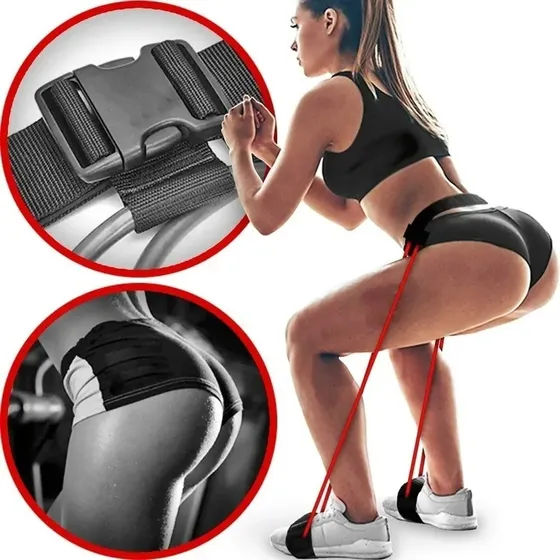 Cinto Levanta Bumbum Tensão Elastico Extensor Treino Glúteos