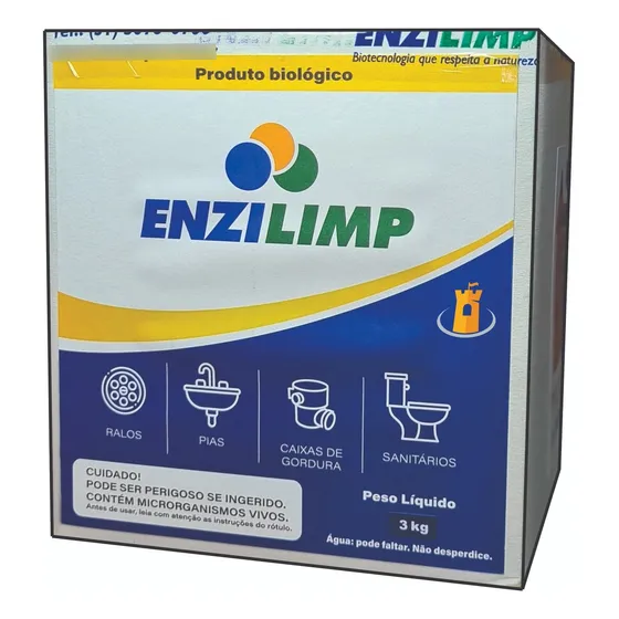 Bactérias Enzimas P/ Fossa Séptica Biodigestora Enzilimp 3kg