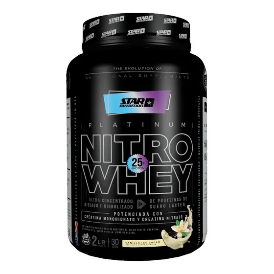 Star Nutrition Nitro Whey Proteina Sabor Vainilla X 2lb