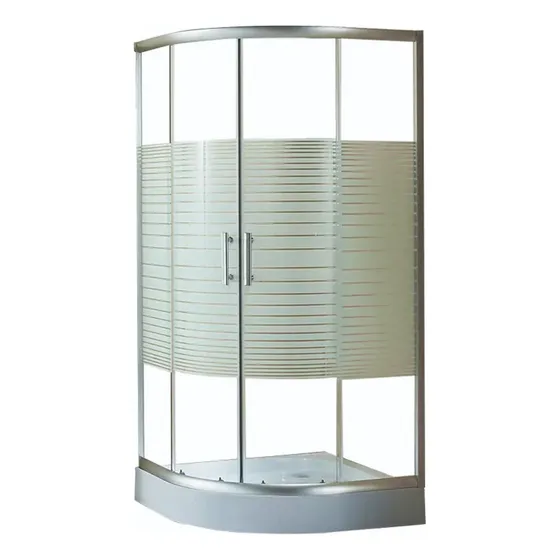 Esatto® Cancel Baño Curvo Con Base 90 X 90 X 195 Ca-006r