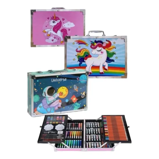 Set De Arte 145 Piezas Pintura Marcadores Colores + Maleta