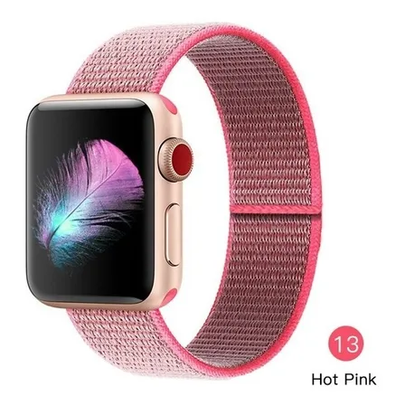 Correa Nylon Velcro Para Apple Watch 38-40-41/42-44-45-49 Mm
