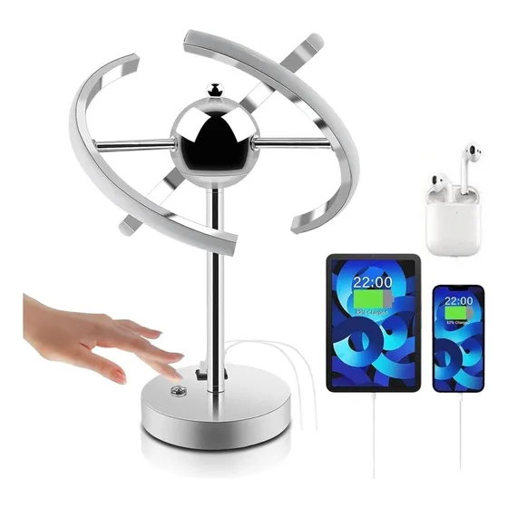 Lampara De Mesa De Noche Tactil 3 Modos De Luz Minimalista