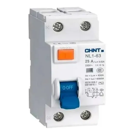 Disyuntor/interruptor Diferencial Bipolar Chint De 40 A 6 Ka