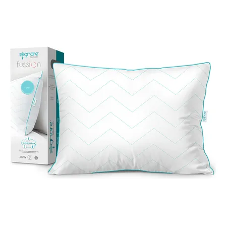 Sognare Almohada Fussion Tamaño Estándar Relleno Firme Lavable E Hipoalergénica Anti Ácaros Blanco