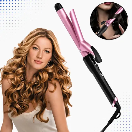 Modelador De Cachos Profissional Ondas Cerâmica Bivolt Rosa 127/220v