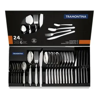 Jogo Talheres Faqueiro BĂșzios Aço Inox 24 Peças Tramontina Jogo Talheres Faqueiro BĂșzios Aço Inox 24 Peças Tramontina