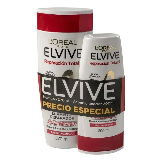Pack Elvive Reparación Total 5 Shampoo Y Acondicionador Ub