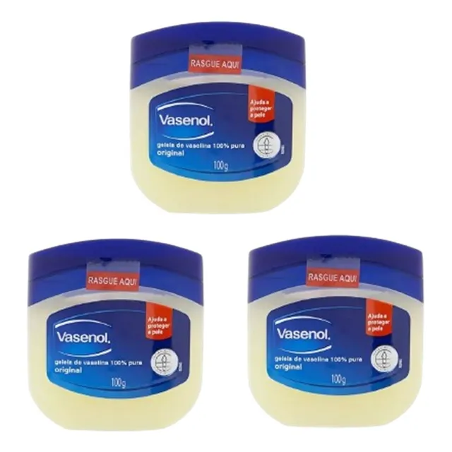 Vasenol Geléia De Vaselina 100% Pura ( Kit 3x100g=300g )