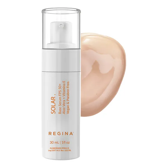 Base de maquillaje en sérum Regina Base De Maquillaje FPS 50 Solar tono 01 medio - 30mL 38.273g