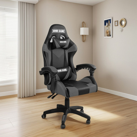 Sillon Silla Gamer Oficina Good Game Gg-06 Color Gris Material Del Tapizado Cuero Sintético Sillon Silla Gamer Oficina Good Game Gg-06 Color Gris Material Del Tapizado Cuero Sintético