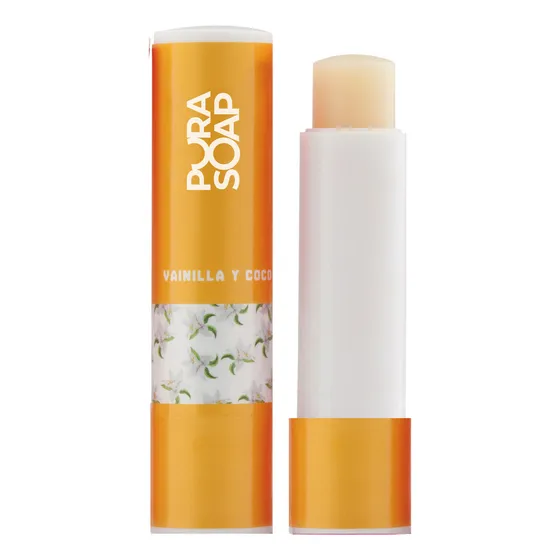 Balsamos Labial Hidratante de Vainilla y Coco Pura Soap