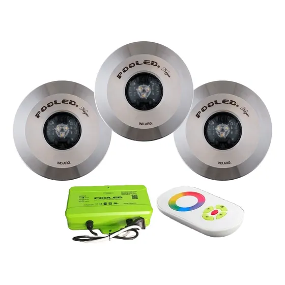 Luces Pooled Nazar 3 Unidades + Trafo + Control