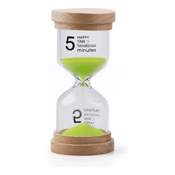 Reloj De Arena Madera Y Vidrio  5, 10, 15, 20, 30 Minutos