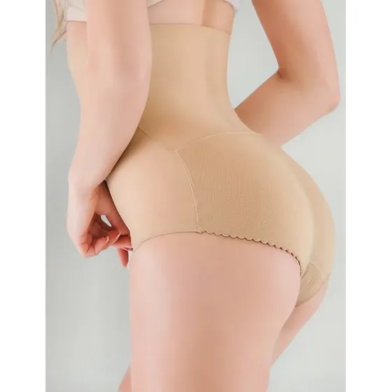 Cola Push Up Bombacha Faja Corte Alto Con Relleno Aumento