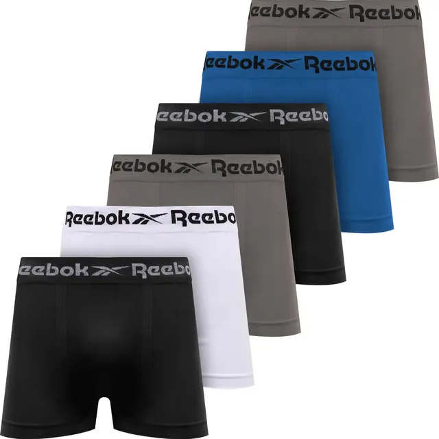 Kit 6 Cuecas Boxer Reebok Microfibra Sem Costura