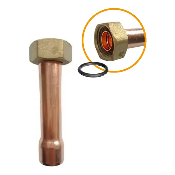 Union Cola Calefont Recta 1/2 Hi-so Conector Cañeria 7 Cms