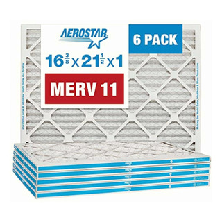 Filtro De Aire Plisado Aerostar, Merv 11, Blanco, 16 3/8x21 Filtro De Aire Plisado Aerostar, Merv 11, Blanco, 16 3/8x21