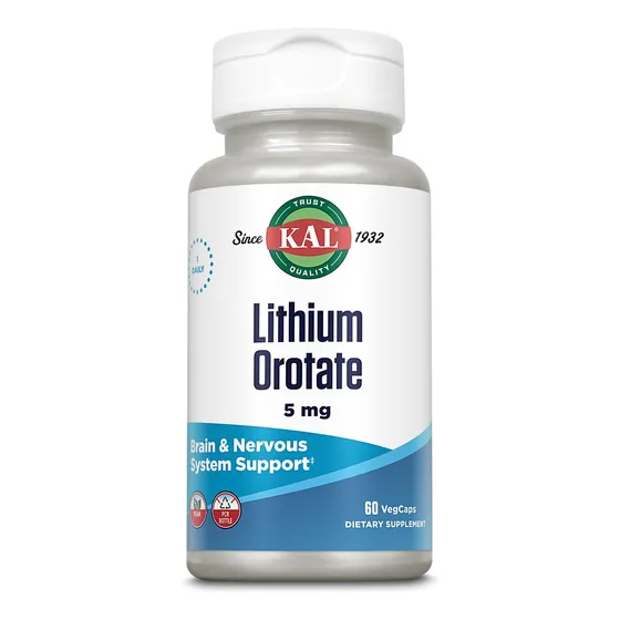 Orotato De Litio Kal 5 Mg | Porción Baja De Litio Quelado O