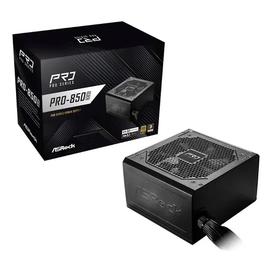 Fuente Asrock Pro 850w 80 Plus Gold Atx 3.1 Pro-850g | Cuotas sin interés