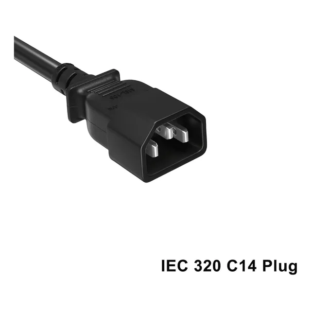 Cable de alimentación para monitor PGUCSA-17 de 1.5m de largo color Negro 220V