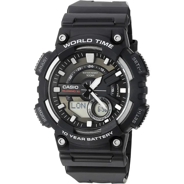 Reloj Casio Analogico Aeq-110w-1av Deportivo Original